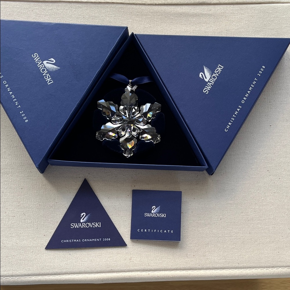 2008 Swarovski Crystal Snowflake Christmas Ornament. New.”